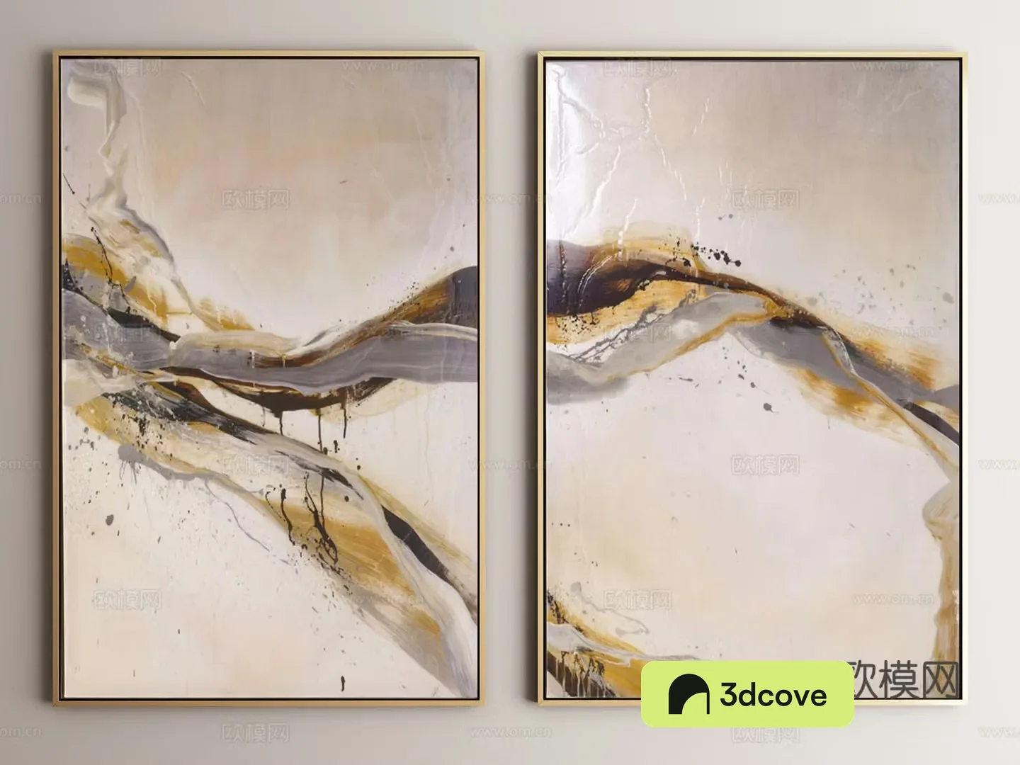 Modern decorative painting texture painting hanging painting