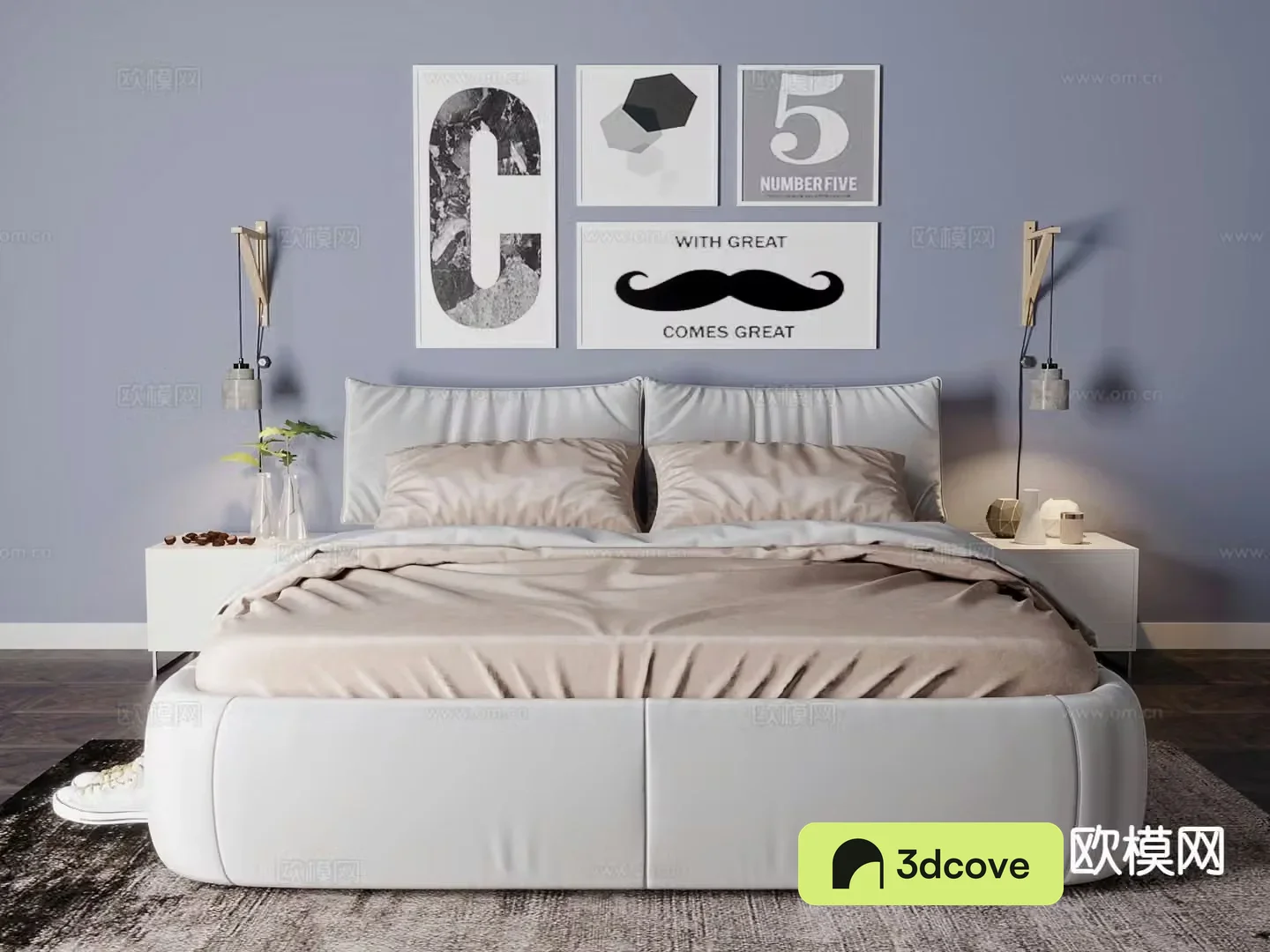 Modern double bed