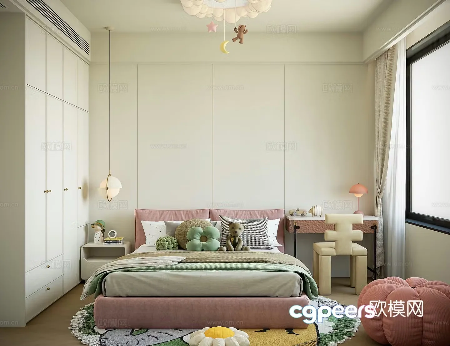 Modern children’s room 3d model