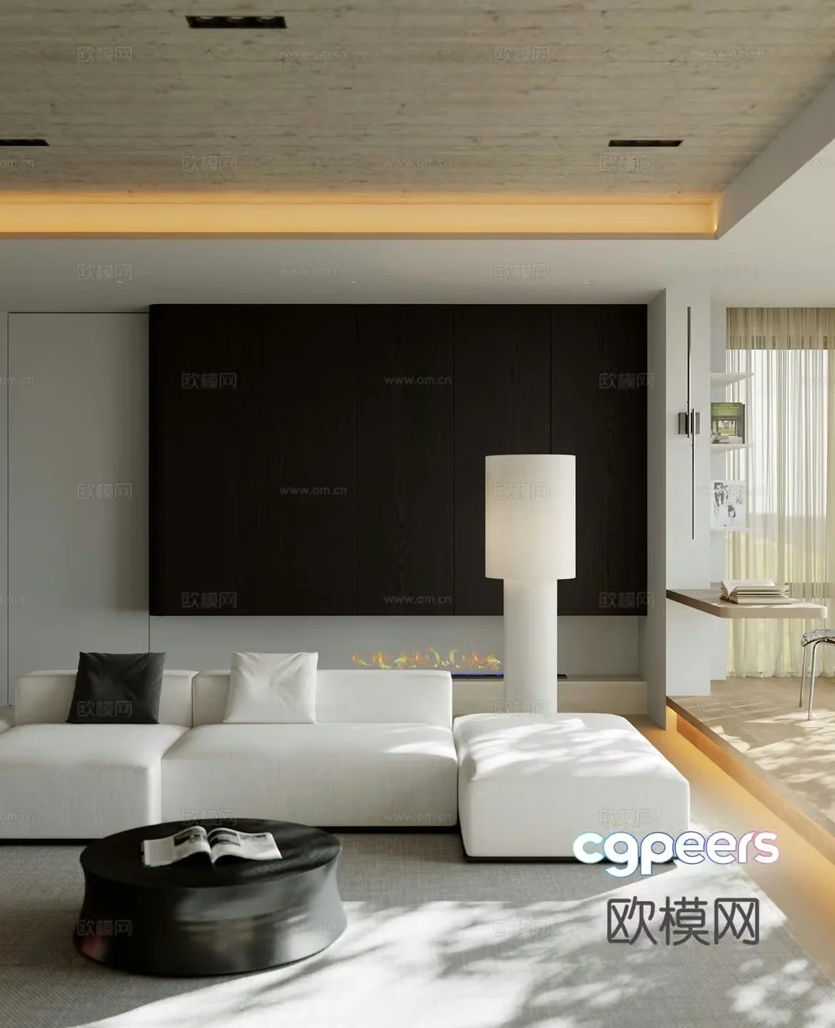 Modern living room 3d model