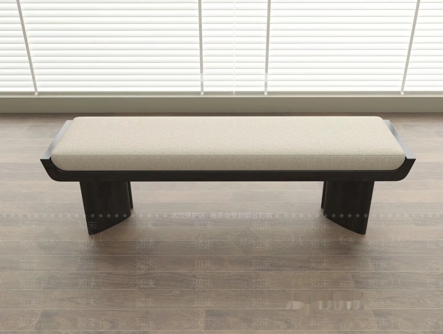 A Modern Bench 3D Model – 8392 – VRAY Render