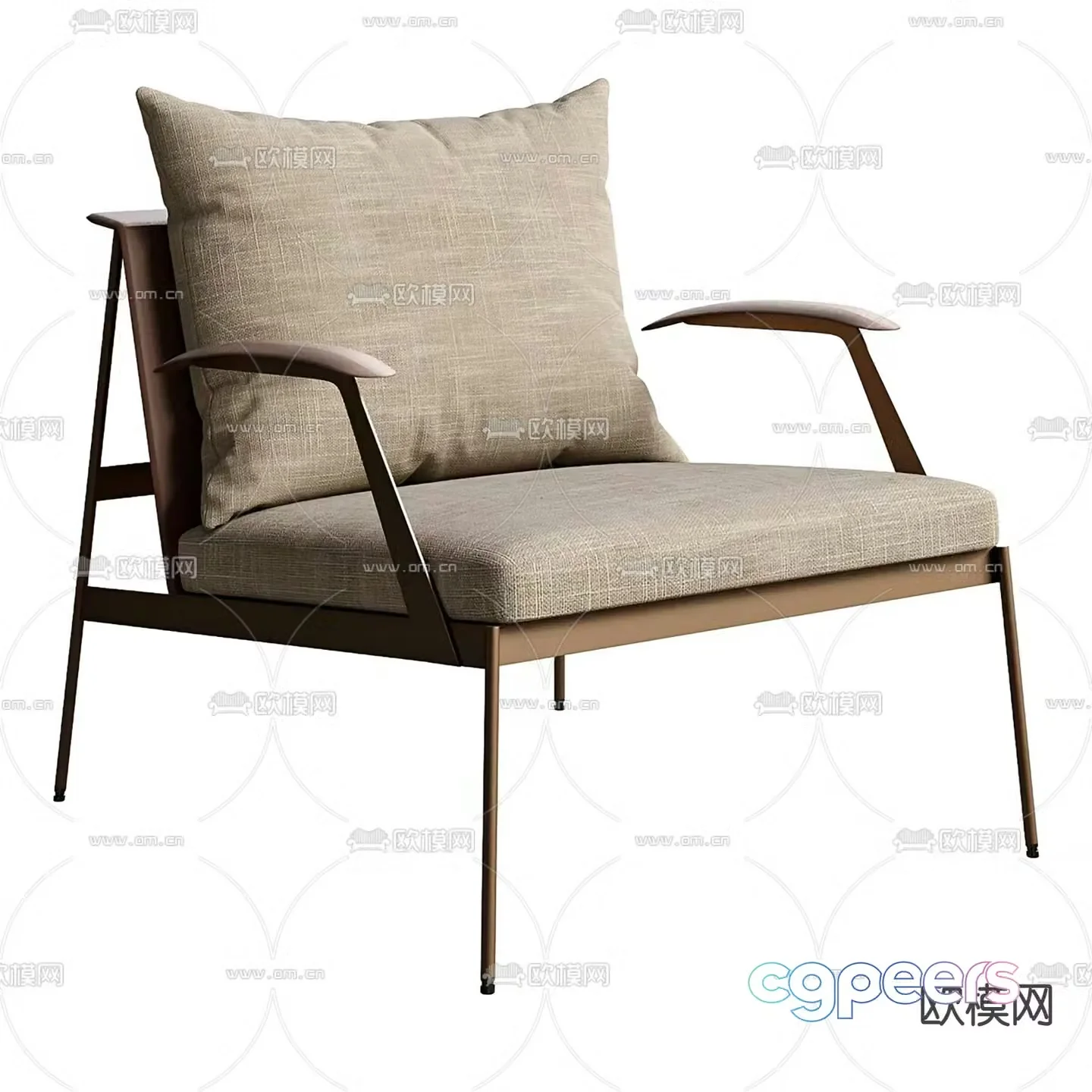 Ritzwell chair lounge chair 3d model