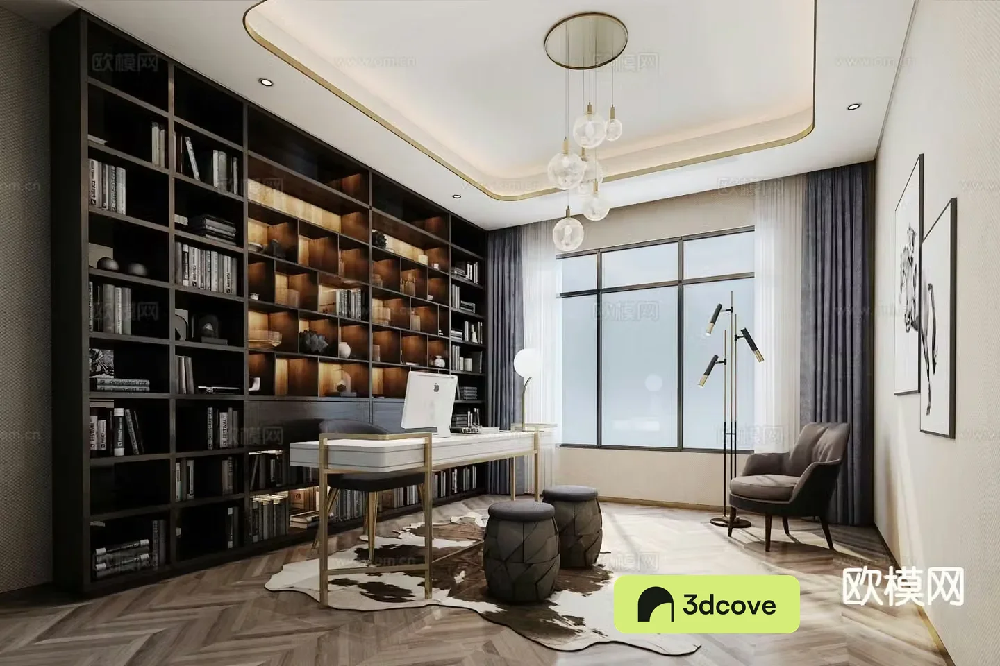 Modern study room