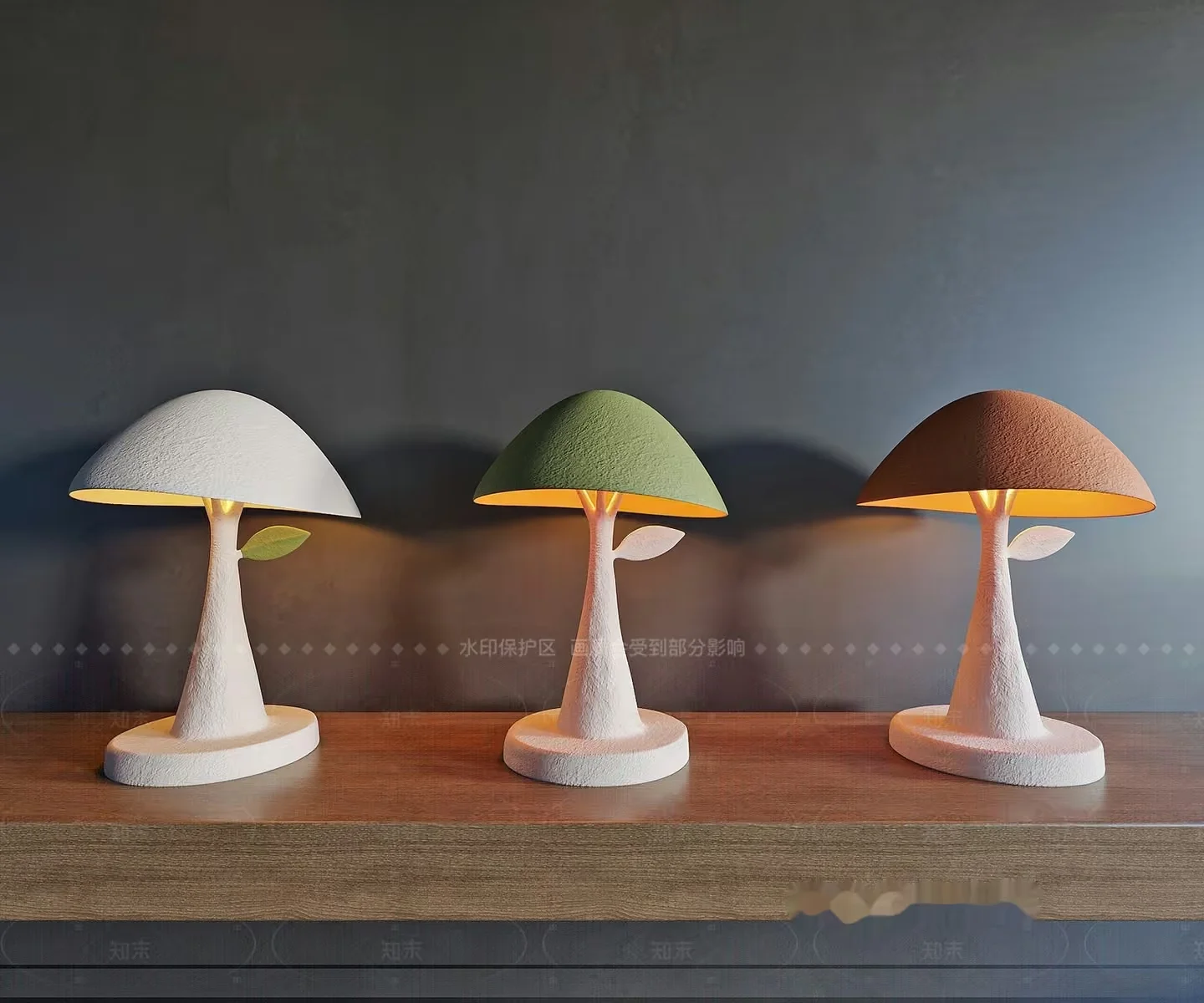 Modern Mushroom Lamps 3D Model – 10165 – VRAY Render