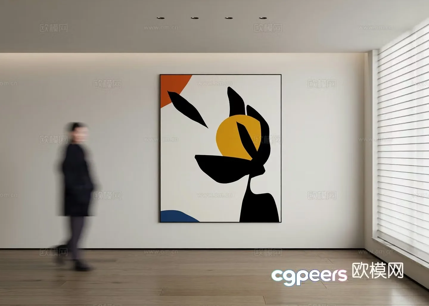 Modern decorative painting 3d model