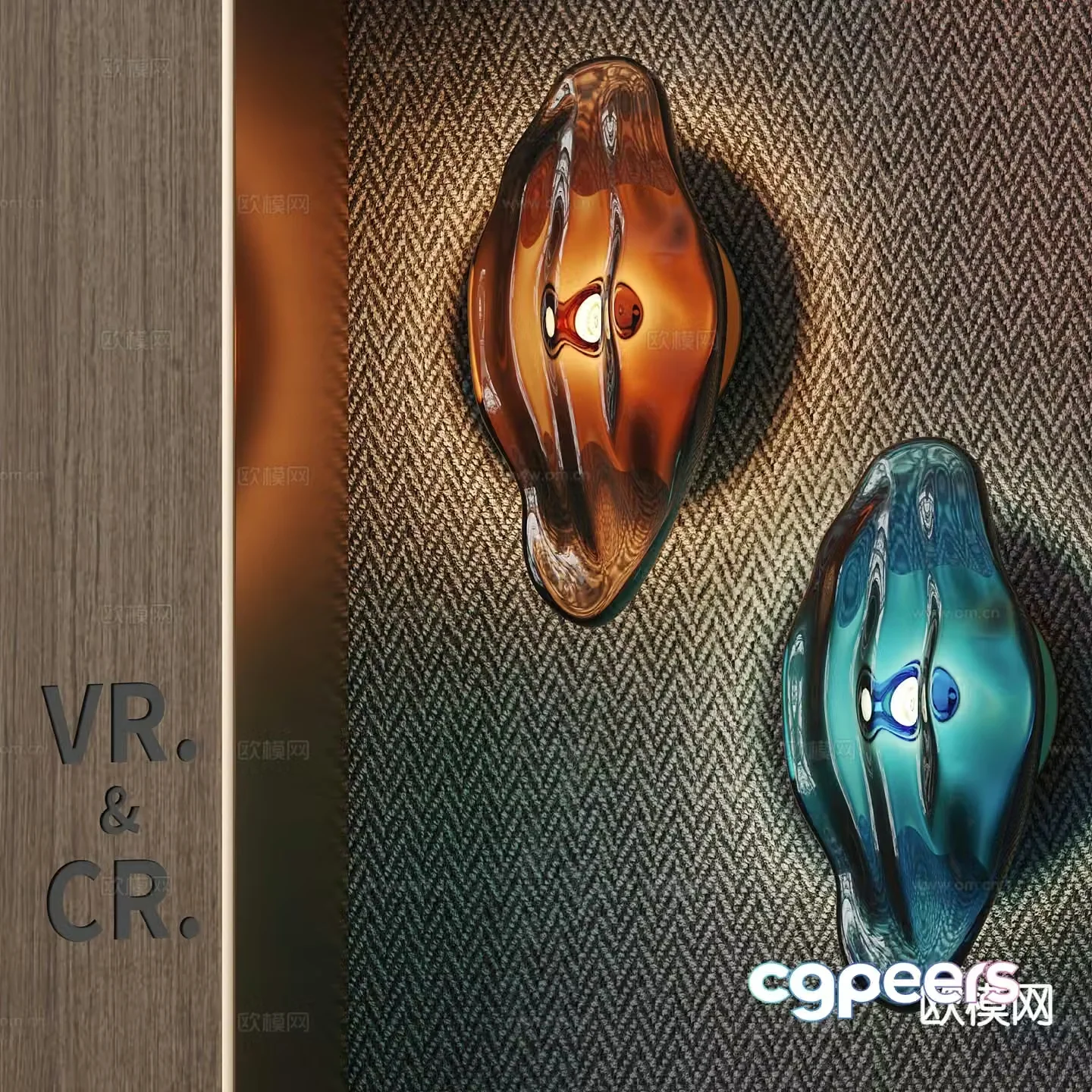 Modern wall light glass wall light 3d model