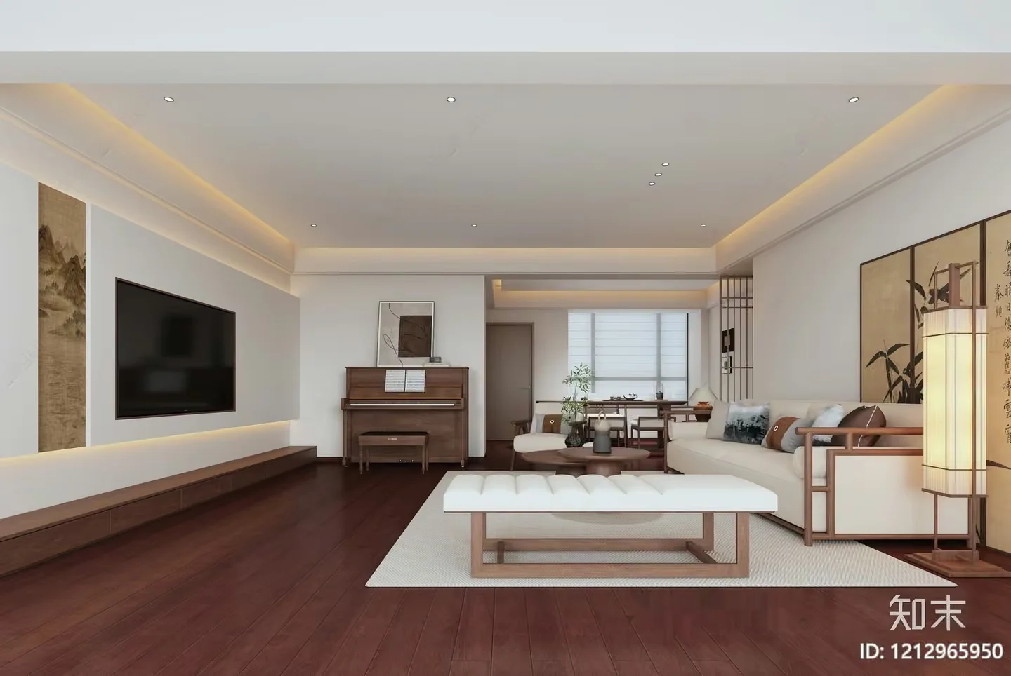 Modern Living Room 3D Model – 11587 – VRAY Render