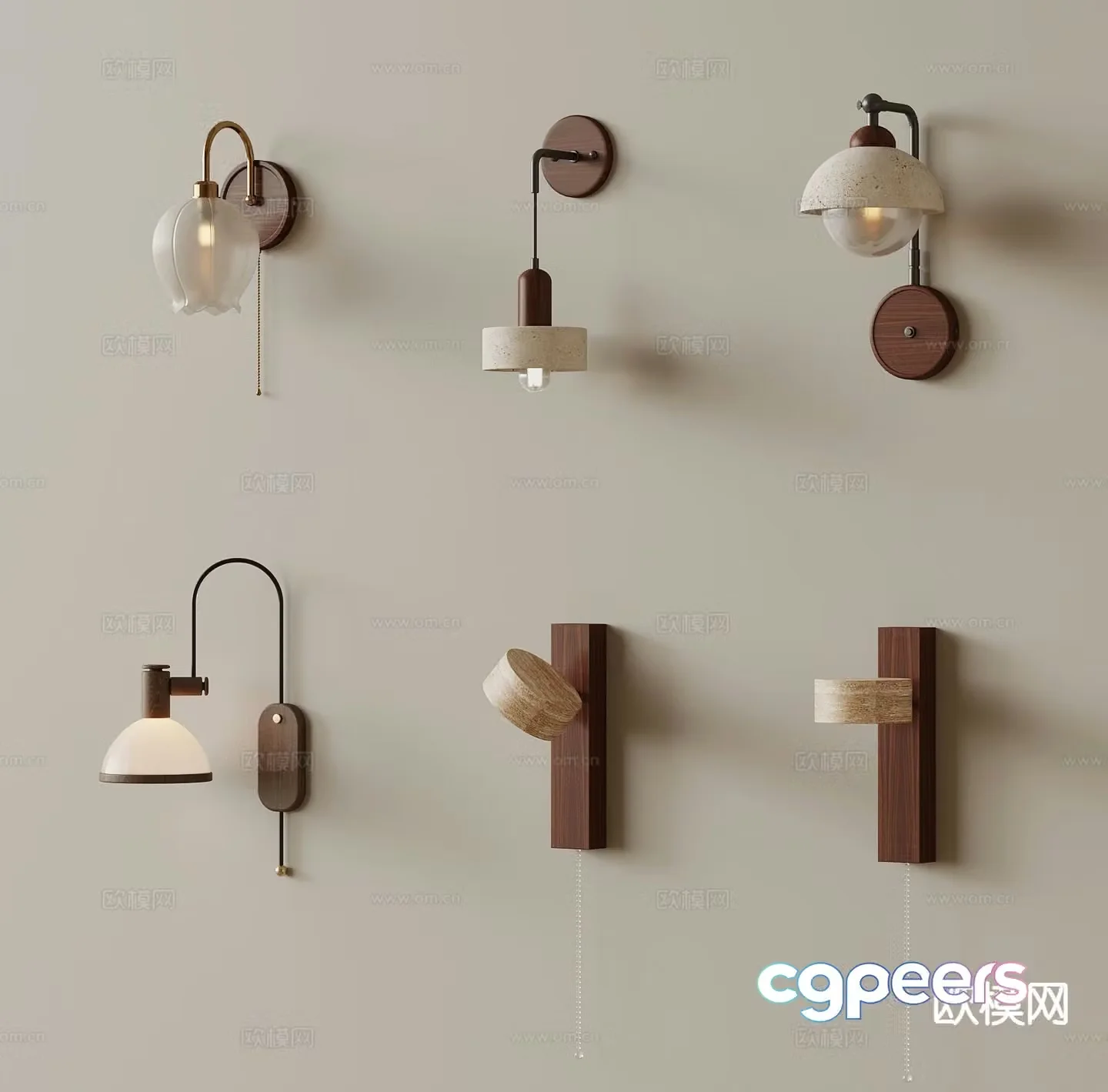 Medieval style wall lamp 3d model