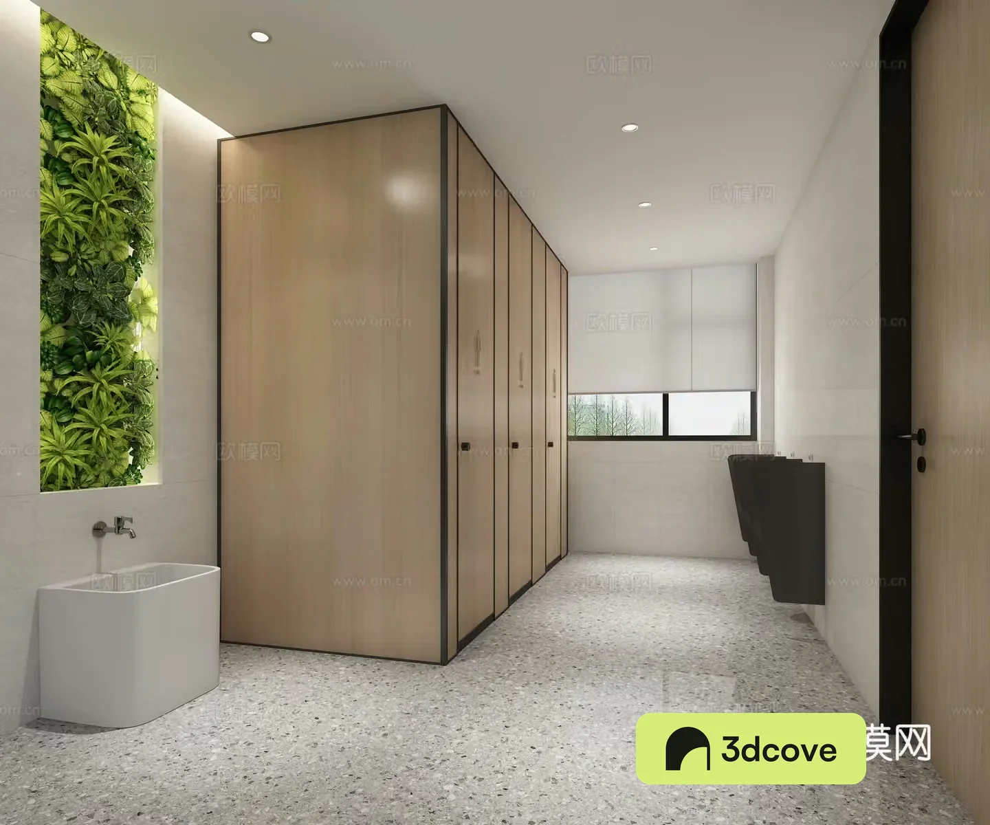 Modern office public bathroom