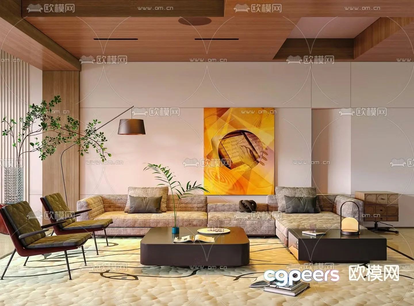 Medieval style modular sofa 3D model
