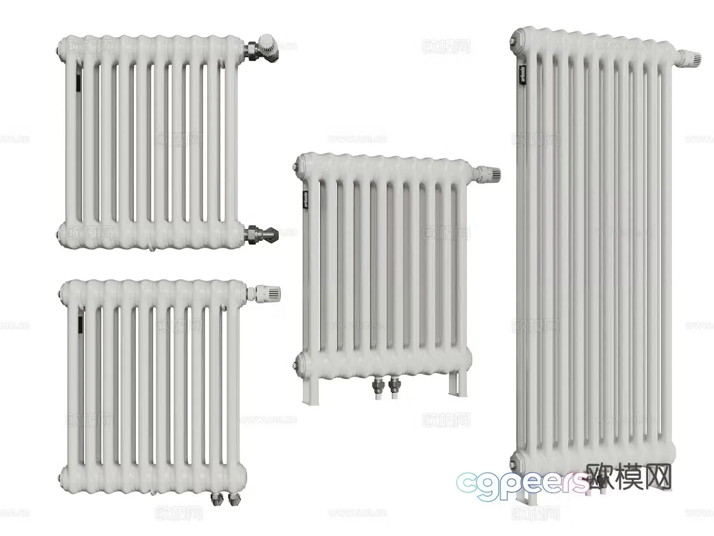 Modern radiator Heating pipe 3d model