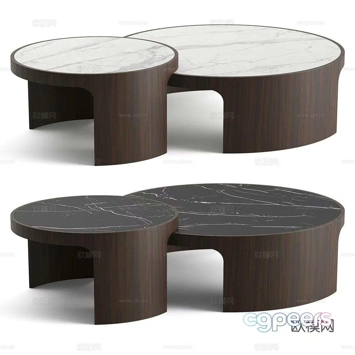 New Chinese round coffee table 3D model