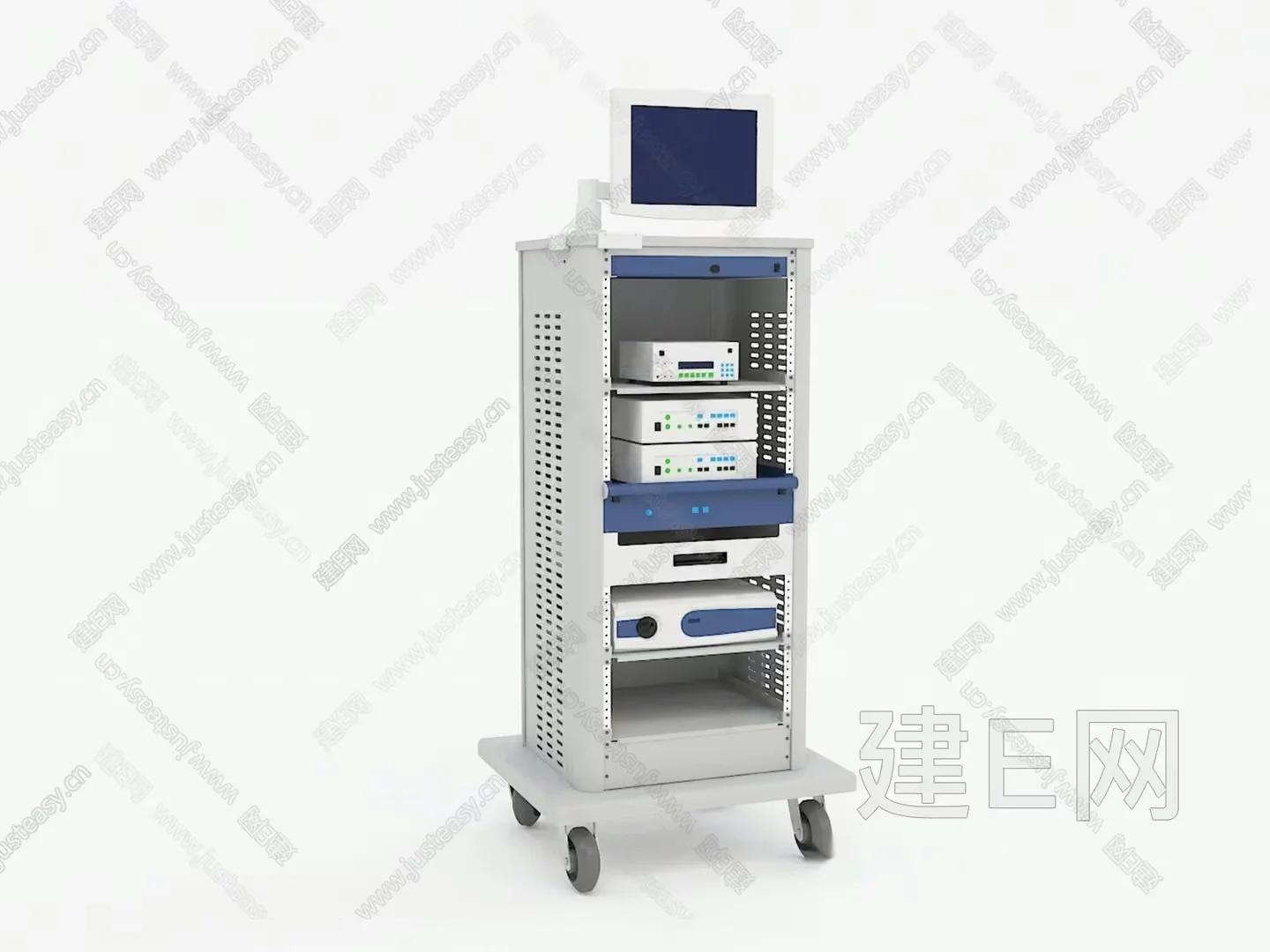 A Computer Server Cart With Wheels 3D Model – 21060 – VRAY Render