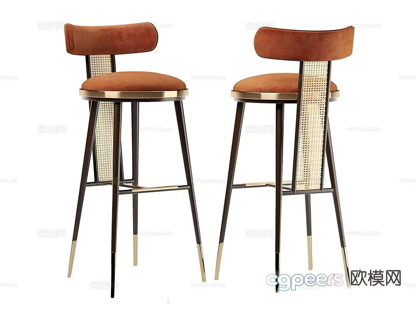 Medieval style bar stool bar chair bar chair 3d model