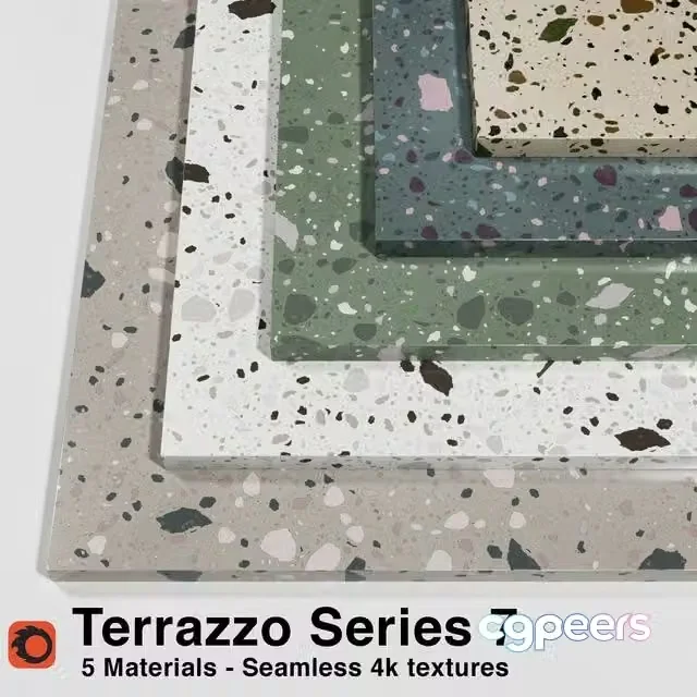3ds Max Free – Terrazzo – Series 7 (5 Seamless Materials)