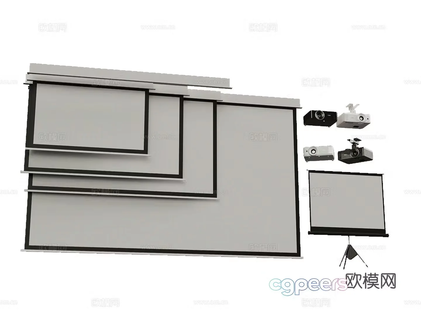 Modern projector 3d model