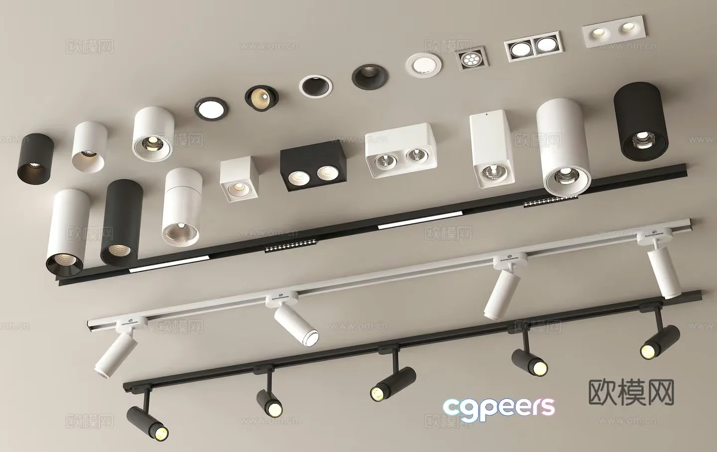Modern Lighting Fixtures 3D Model – 715 – VRAY Render