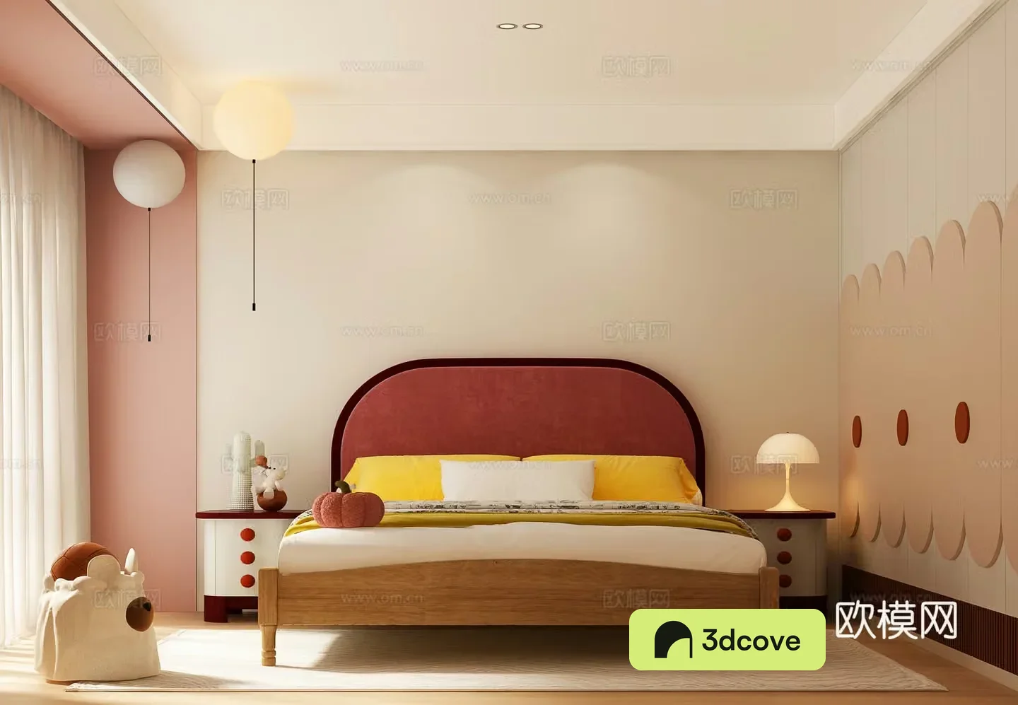 Modern children’s room Modern children’s bed modern children’s bedside table Children’s room