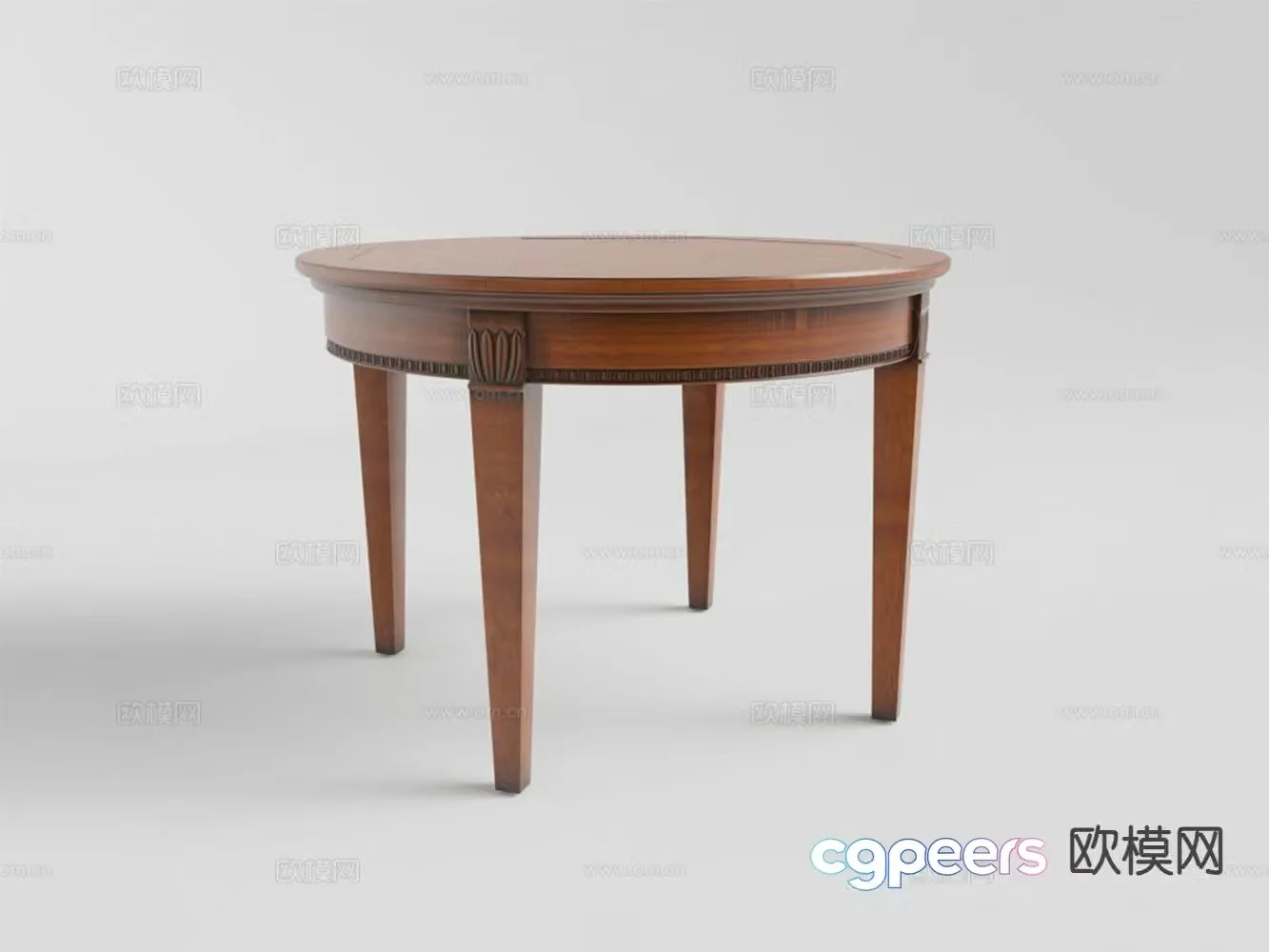 American corner table side table round table 3D model