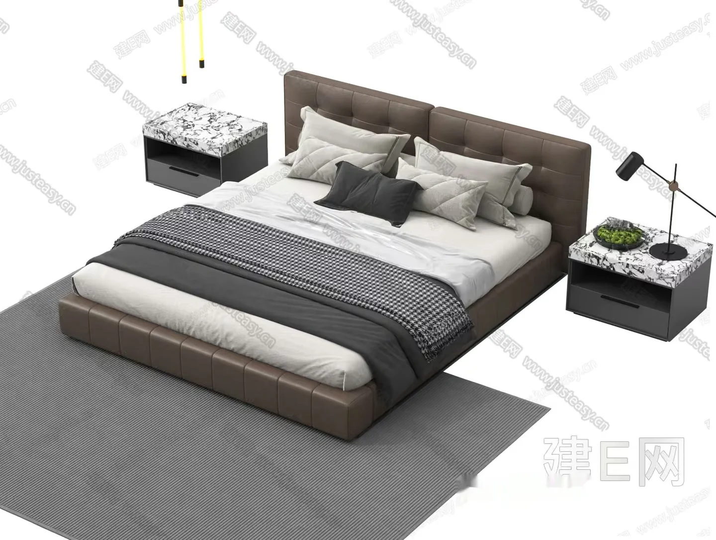 Cozy Bedroom 3D Model – 423 – VRAY Render