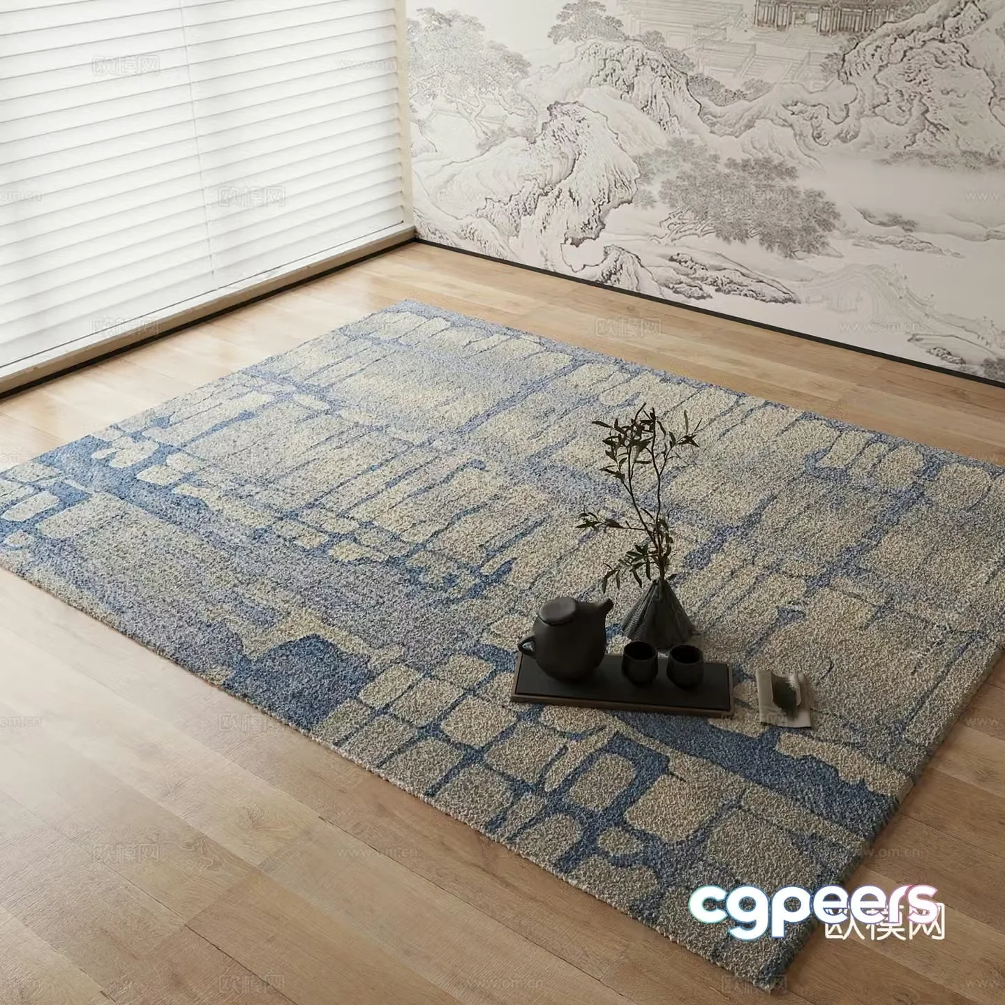 New Chinese carpet 3D model