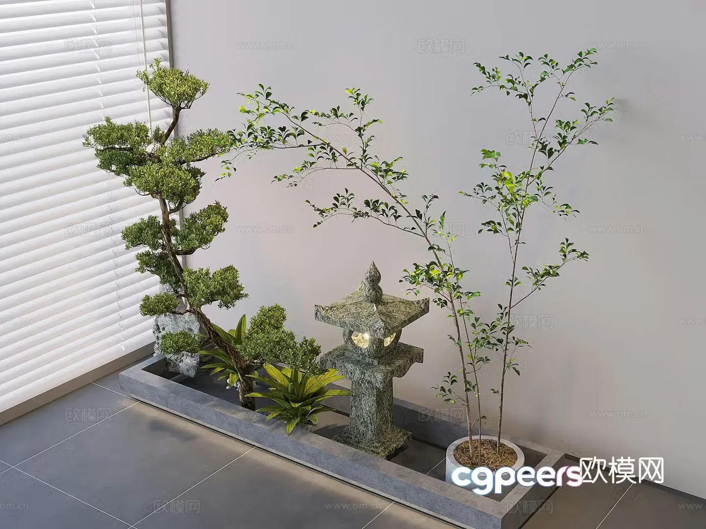 Green plant landscaping landscape sketch 3d model