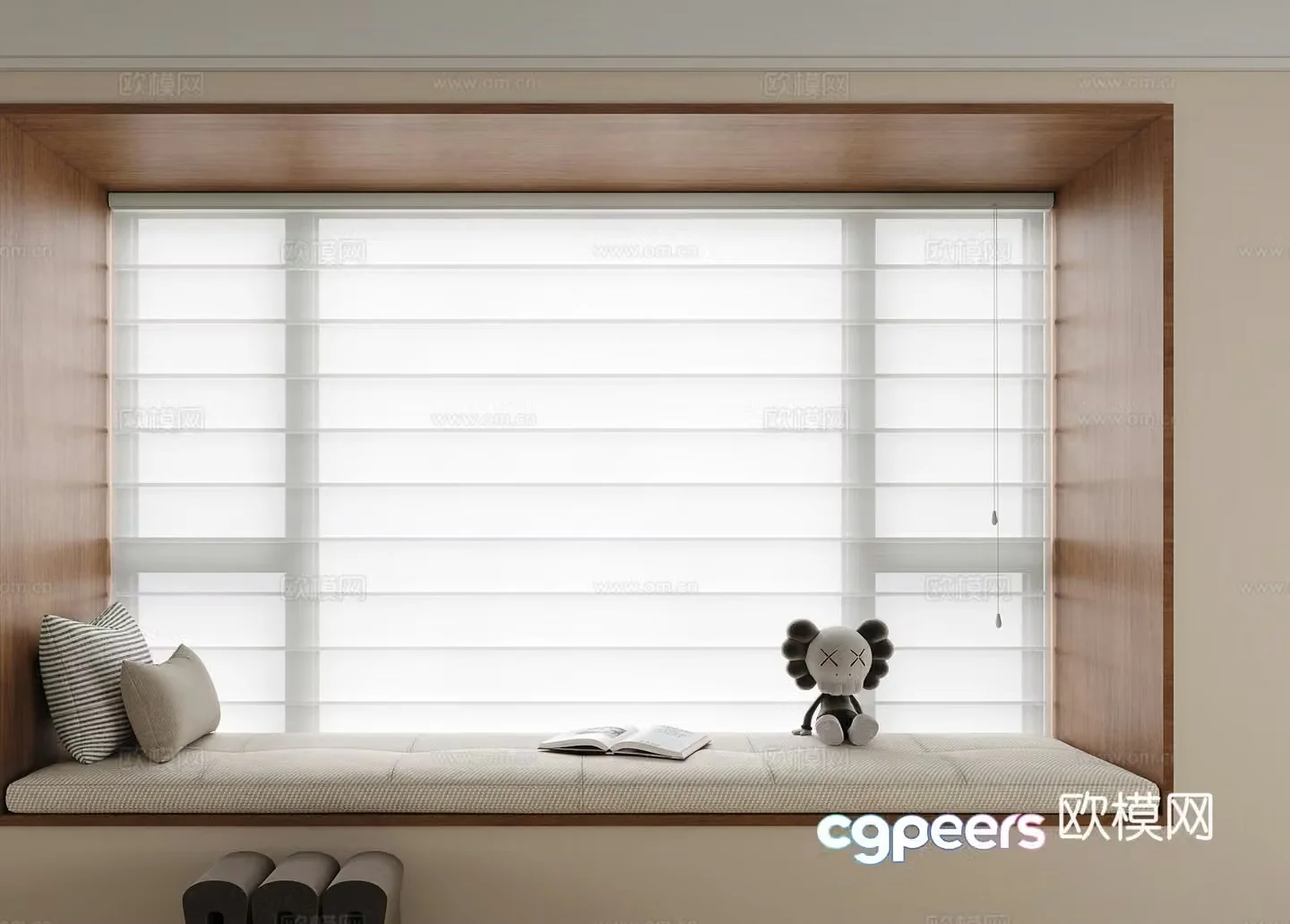 Modern Venetian Blinds Roller Blinds 3d model