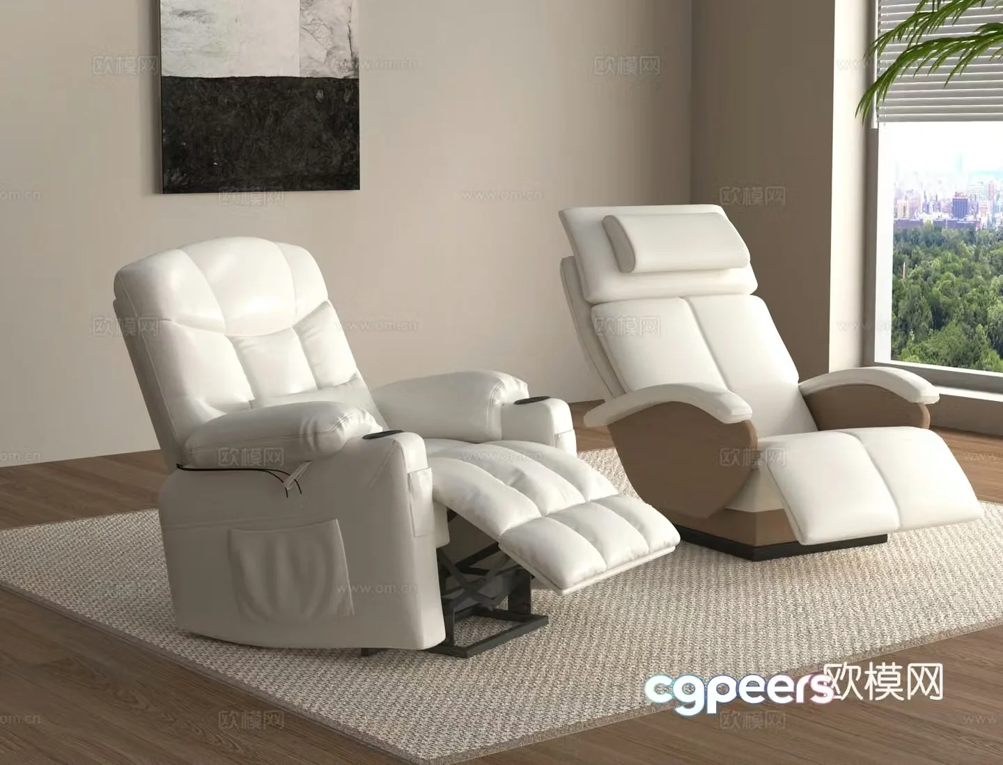 Massage chair recliner massage sofa 3d model