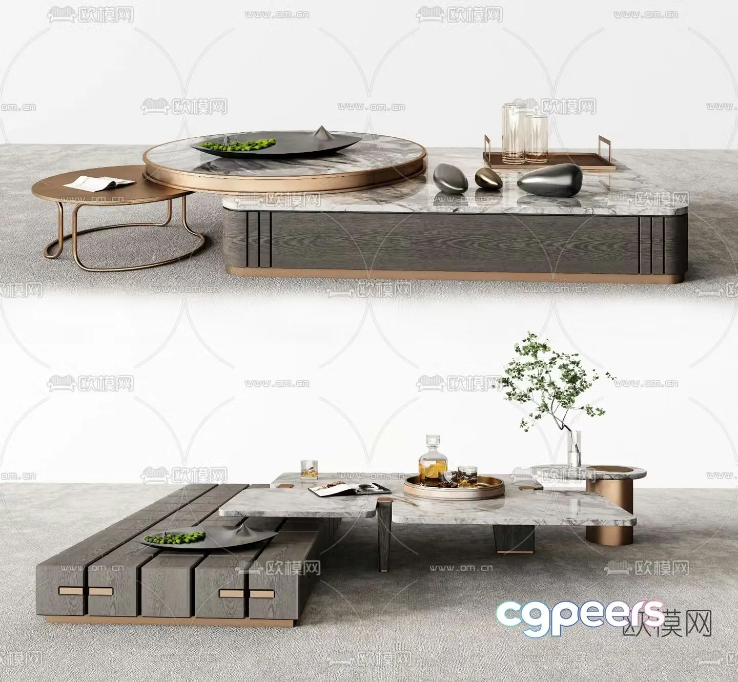 Minotti coffee table 3d model