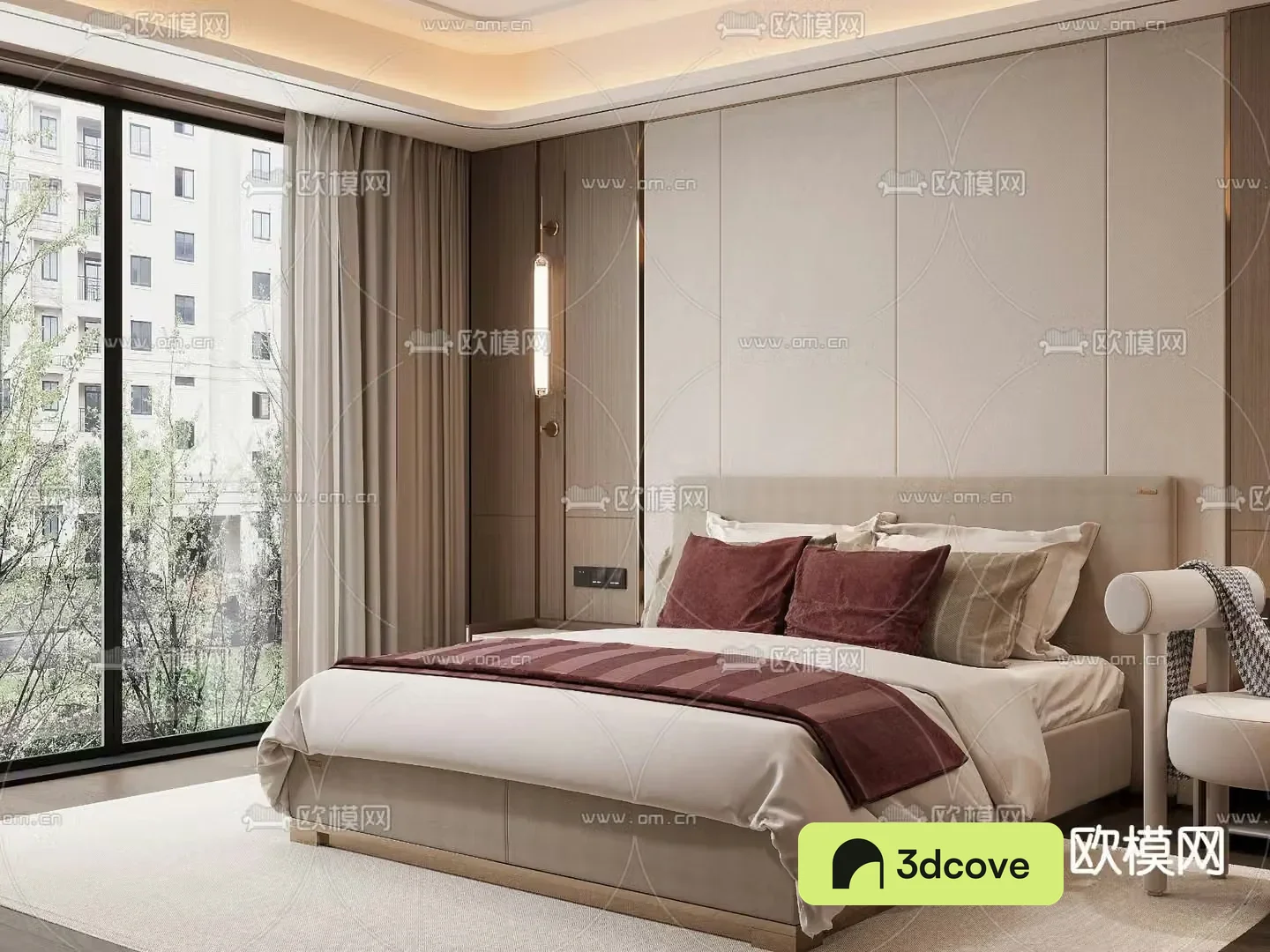 Modern double bed