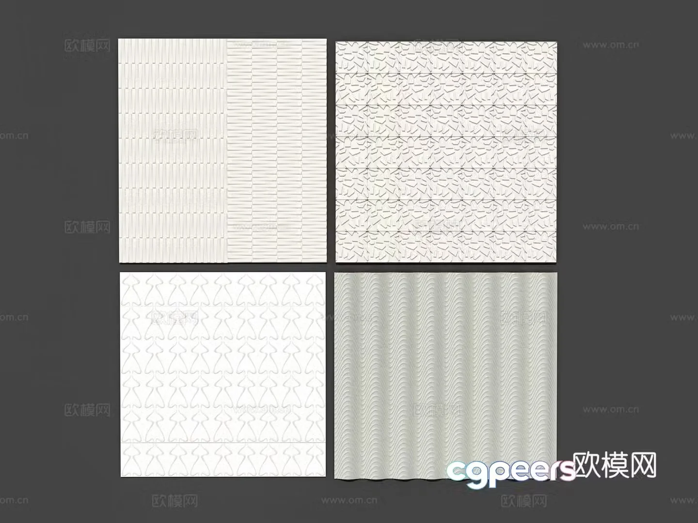 Modern interior European style stone metal stone slab marble three-dimensional wall wall wall trim metal 3d model