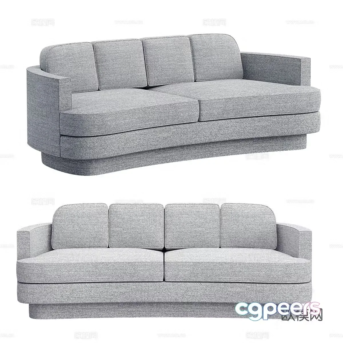 Modern love sofa 3d model