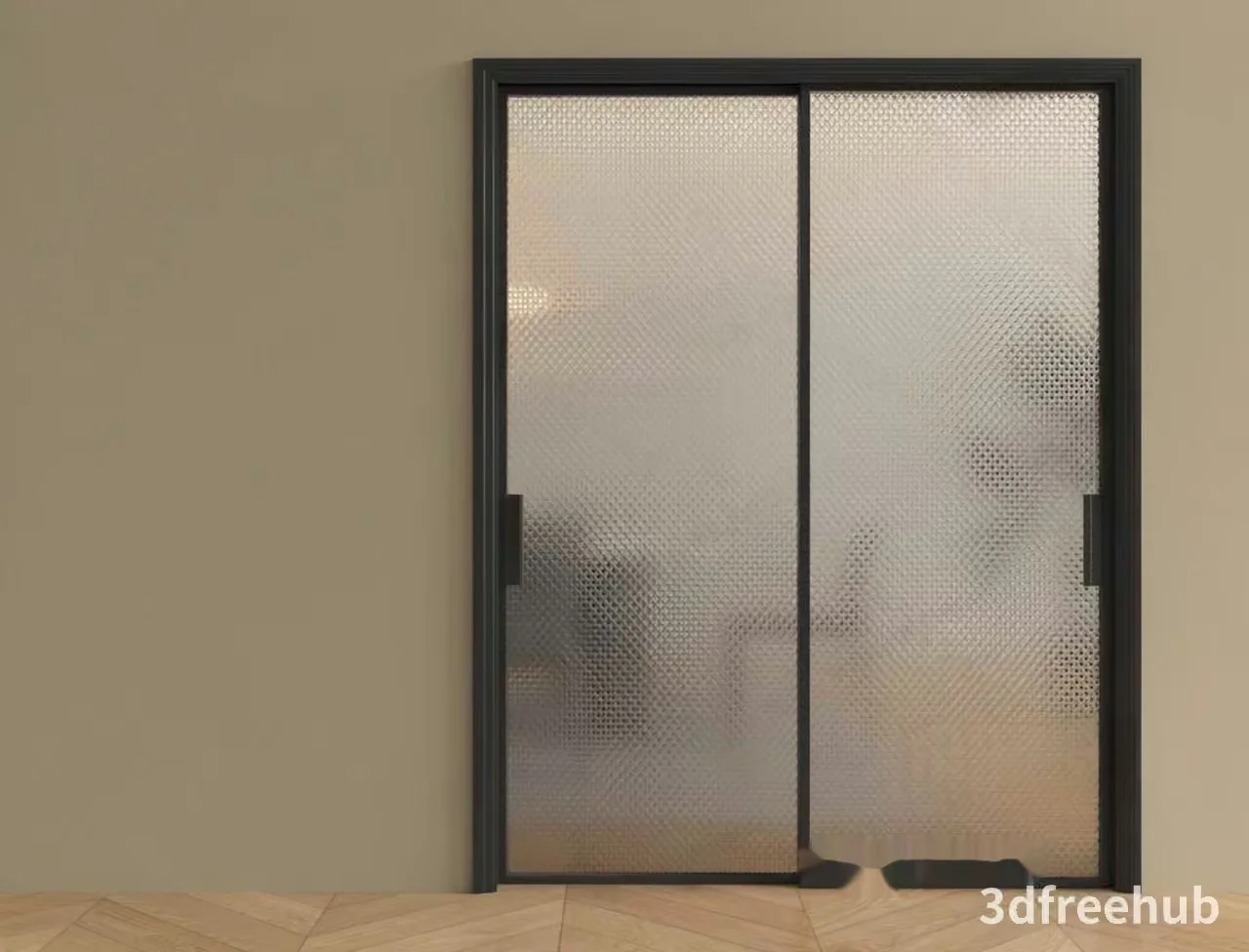 Modern Sliding Glass Door 3D Model – 20435 – VRAY Render