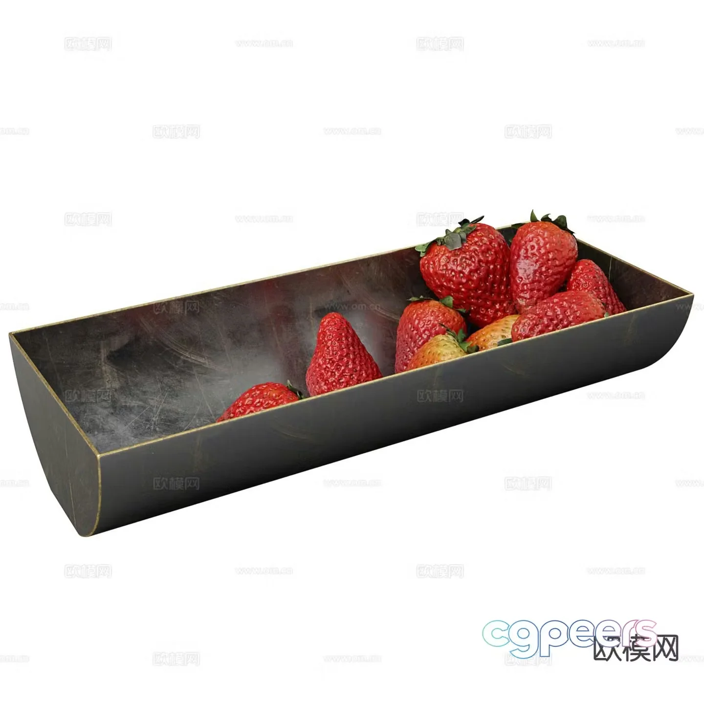 Strawberry Fruit Tray Fruit Tray 3D Model