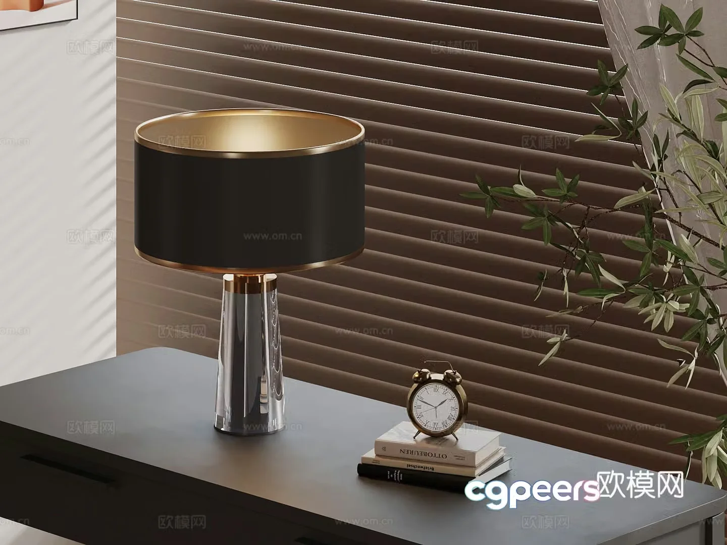 Modern light luxury desk lamp desktop ornament 3D model