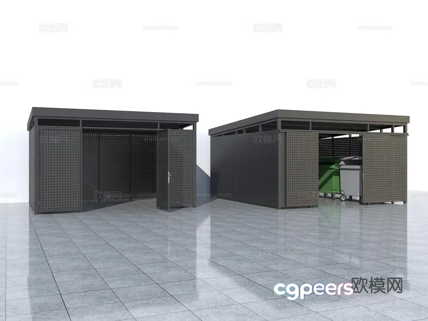 3D model of garbage room