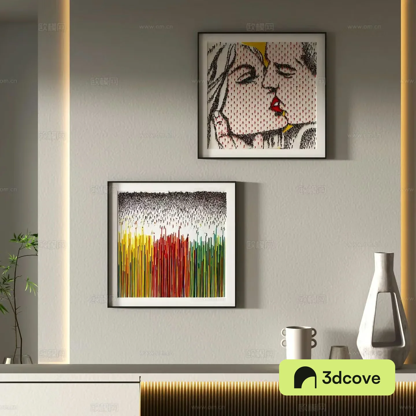 Modern decorative hanging painting figure painting