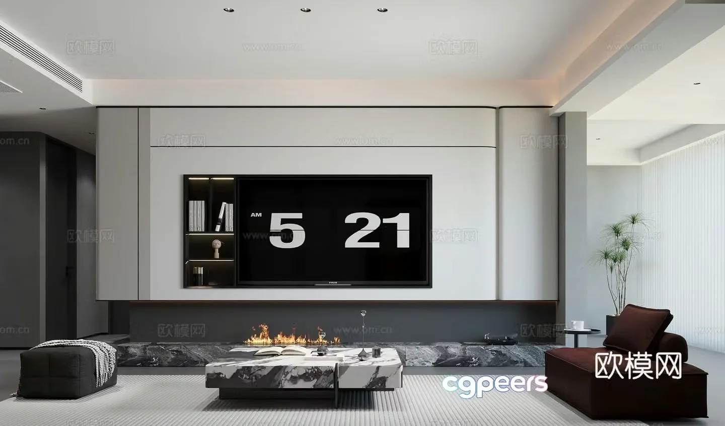 Modern living room 3d model