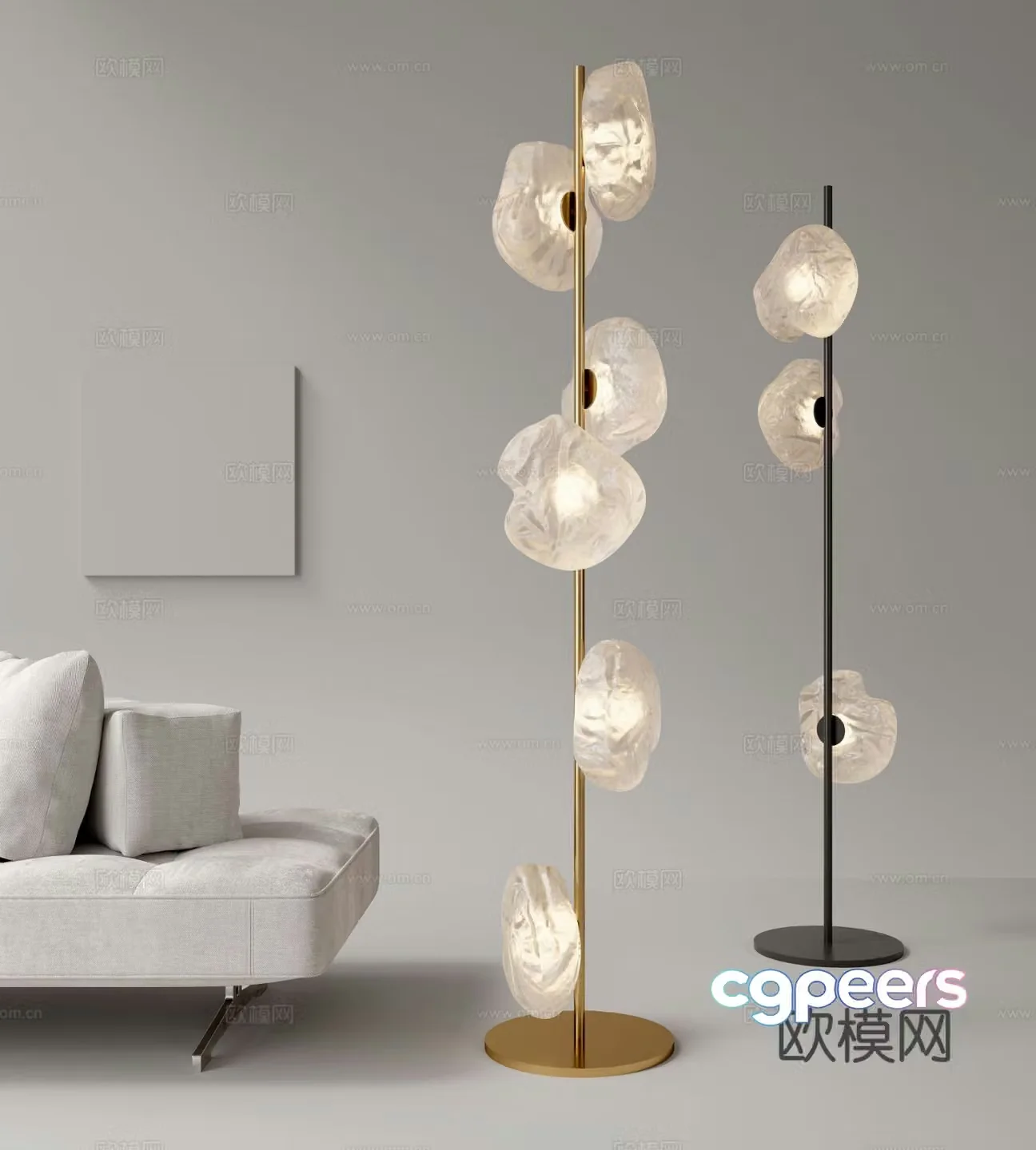Light luxury floor lamp 3D model