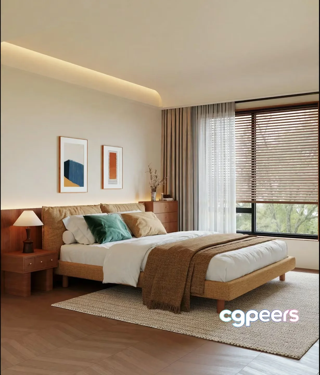 Cozy Bedroom 3D Model – 4429 – VRAY Render