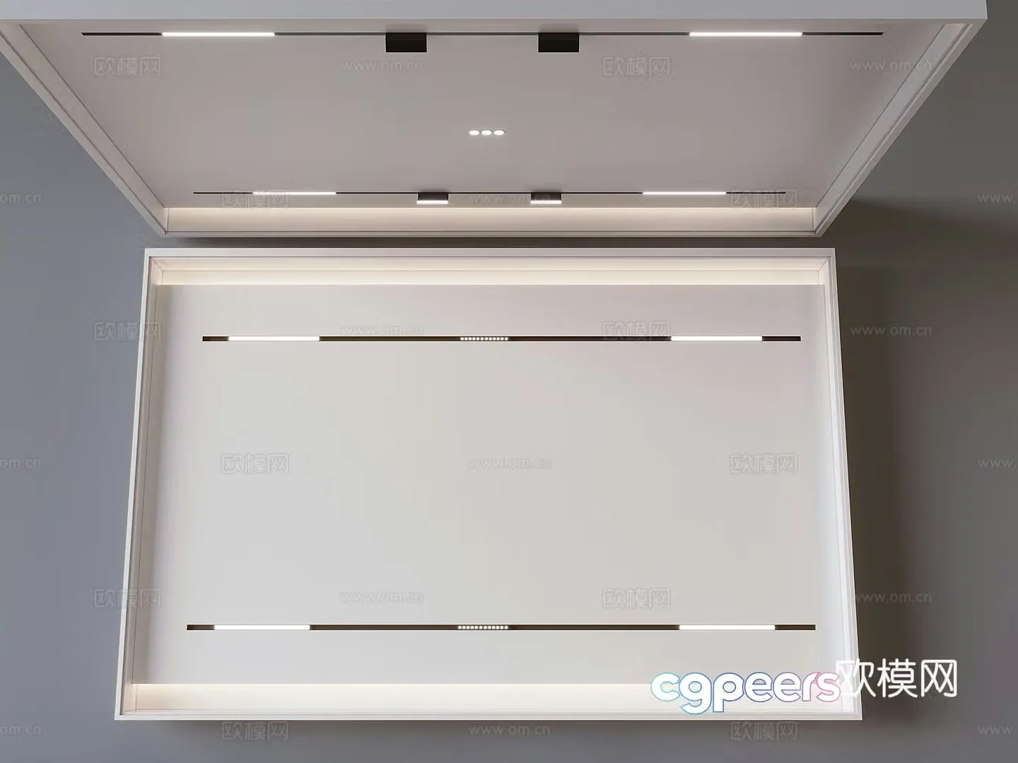 Ceiling without main light square ceiling ceiling 3d model