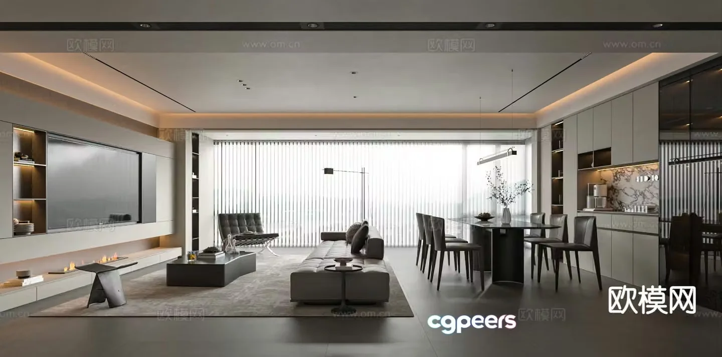 Modern living room 3d model