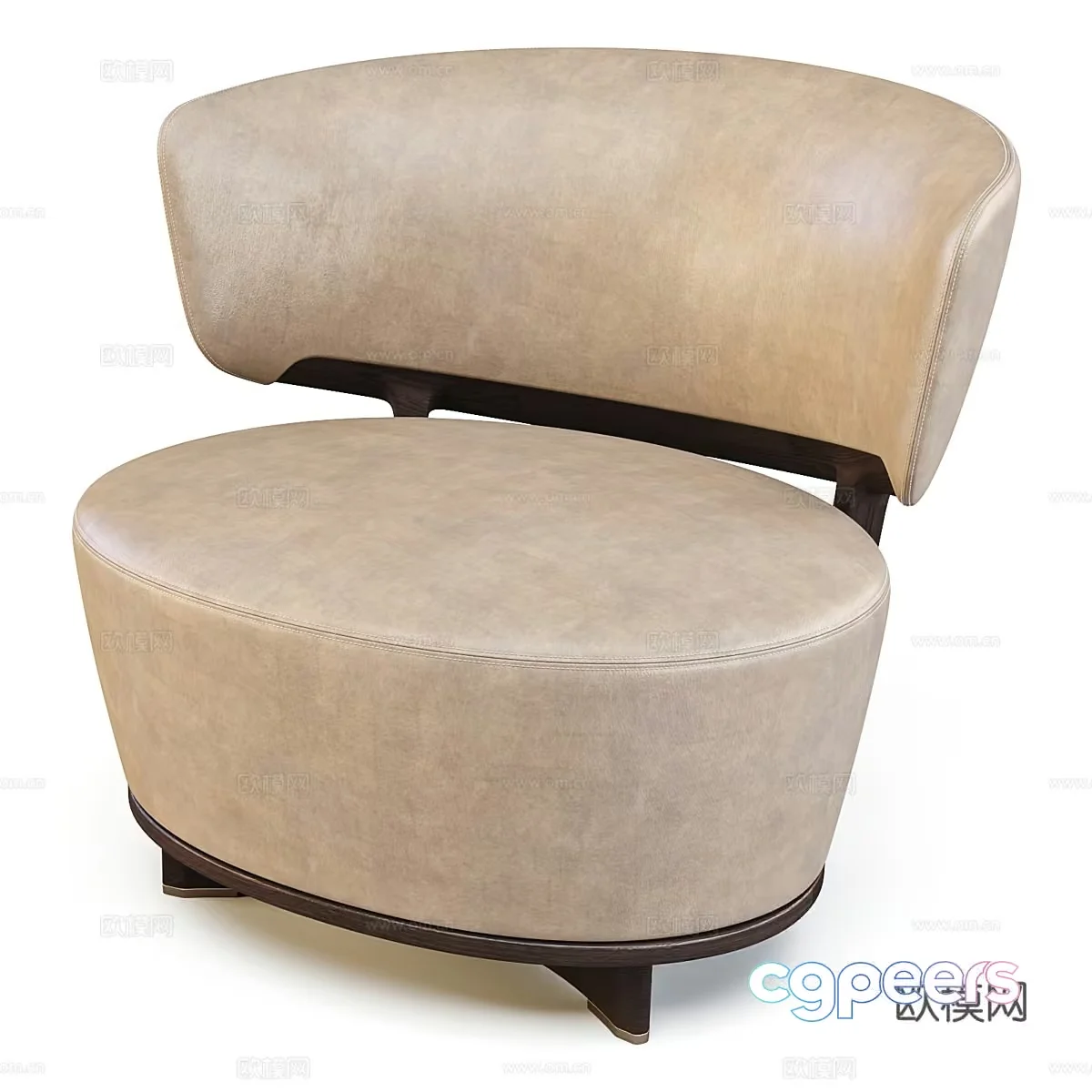 A Tan Leather Chair 3D Model – 5246 – VRAY Render