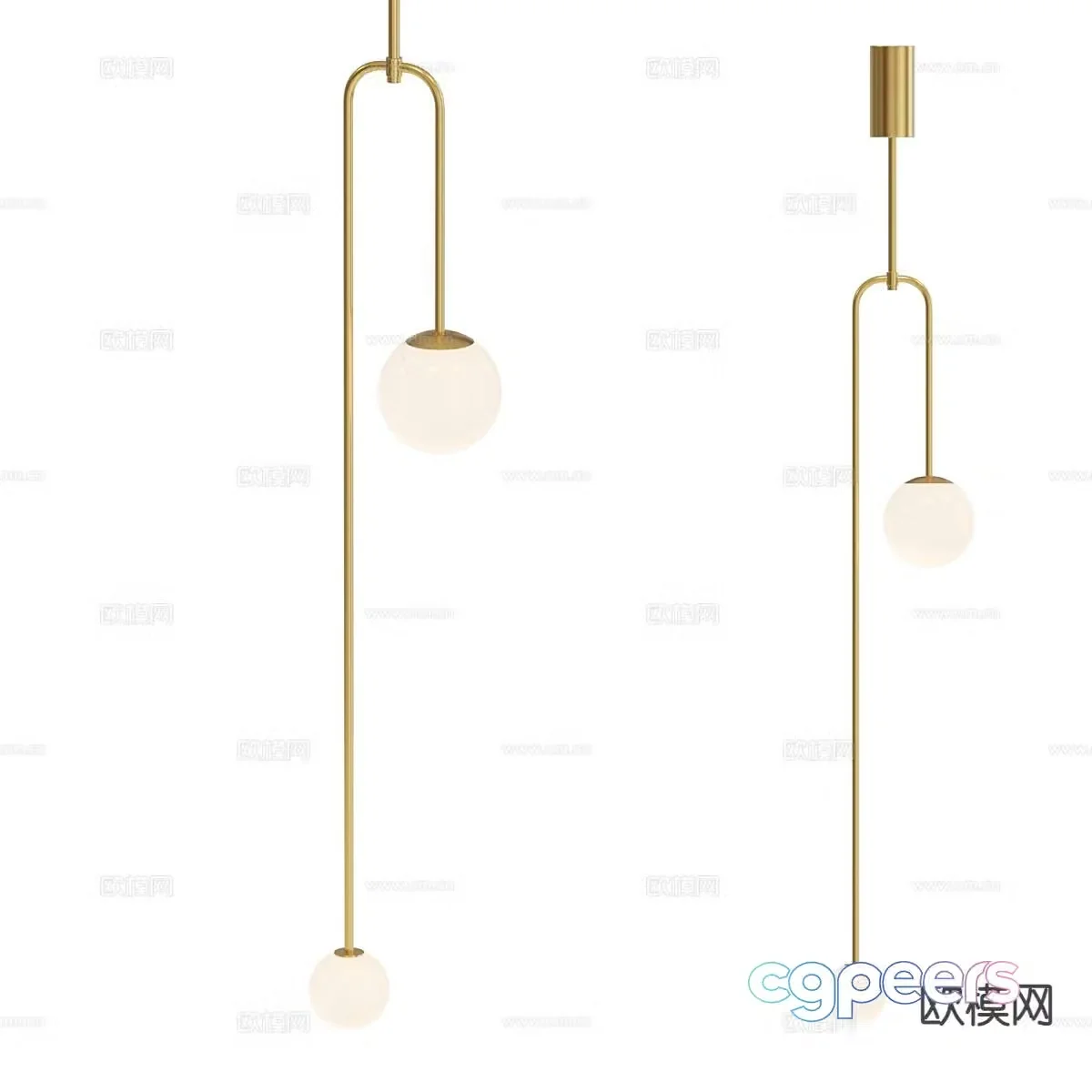 Light luxury small chandelier bedside chandelier 3d model