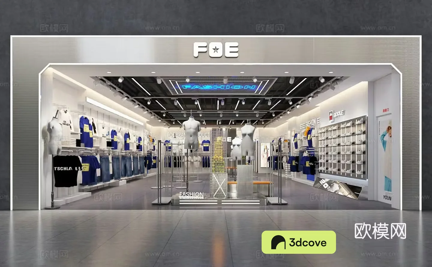 Modern clothing store men’s clothing store