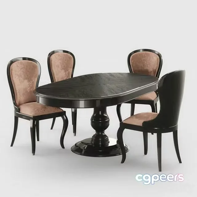 3ds Max Free – Flai Classic table and chair