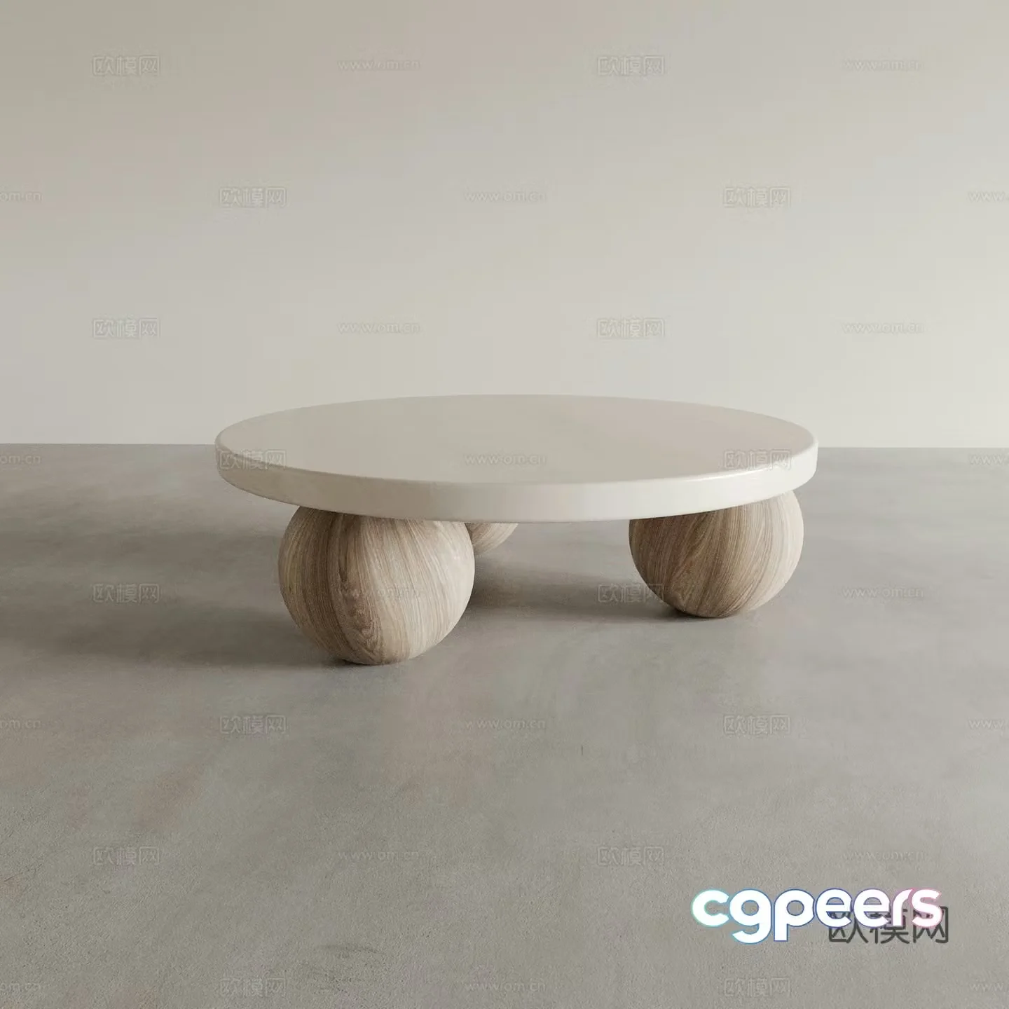 Wabi-sabi coffee table round coffee table 3D model