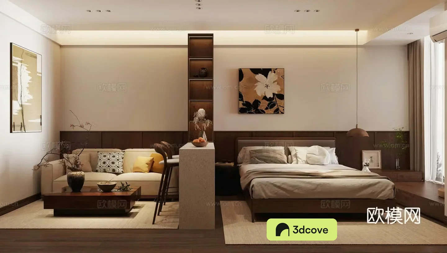 Middle-aged apartment 3d model