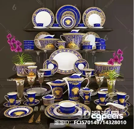 Fine China 3D Model – 799 – VRAY Render