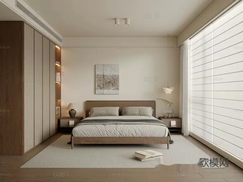 Cozy Bedroom 3D Model – 1492 – VRAY Render